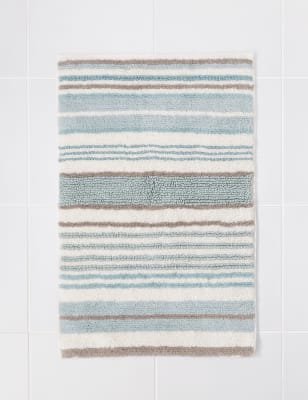 striped bath mat
