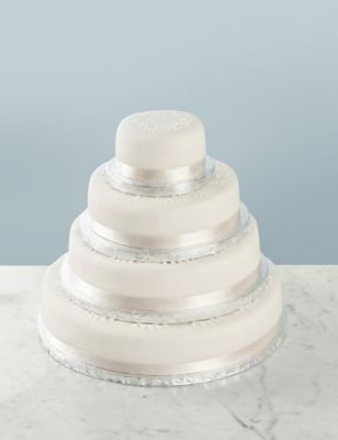 Square wedding cake assembly