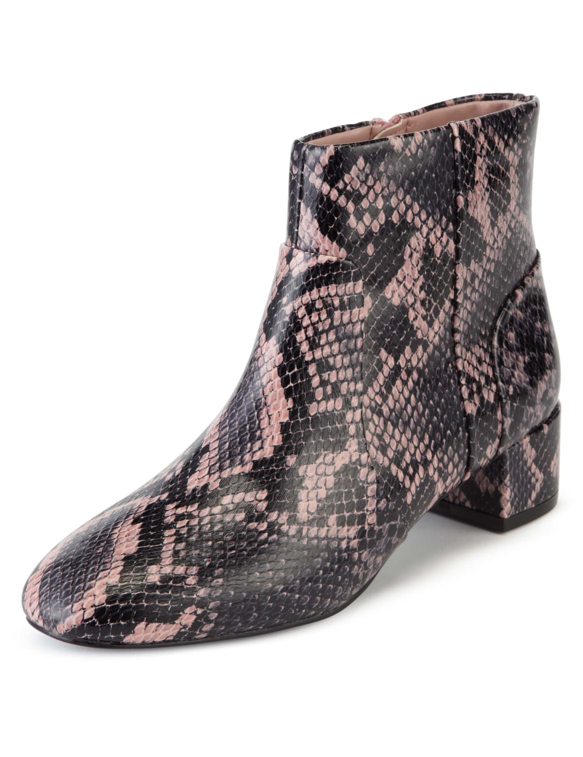 ankle snakeskin booties