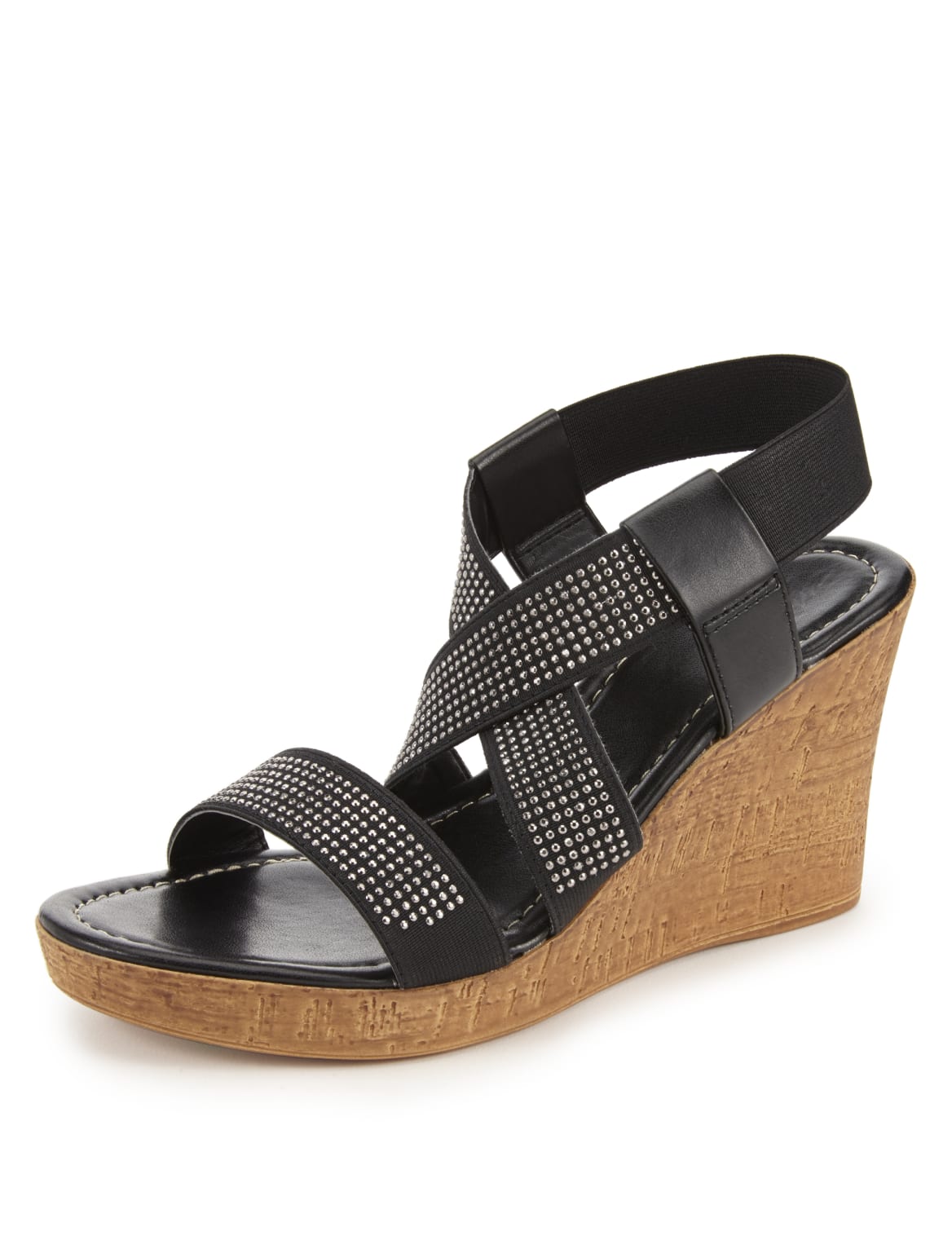 new look black elastic sandals
