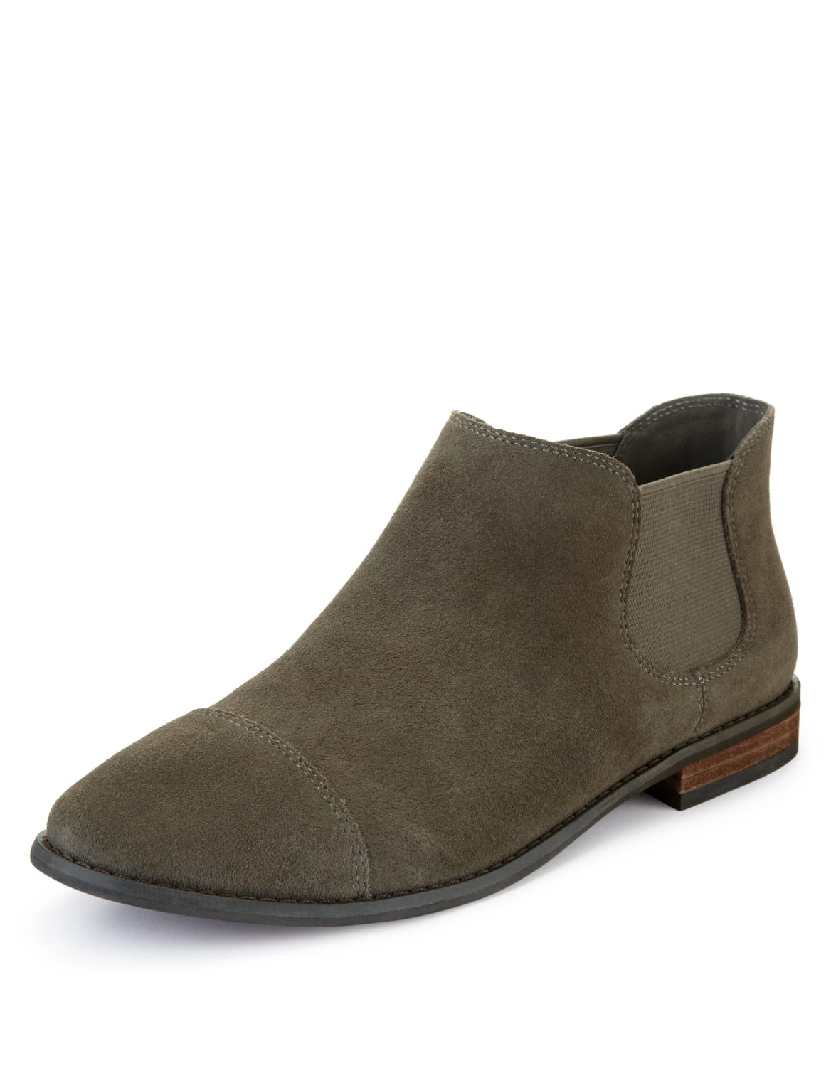 khaki chelsea boot