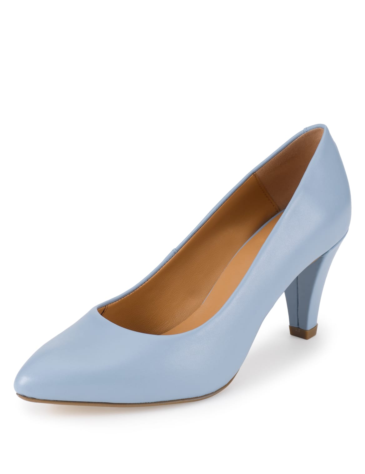 cornflower blue block heels