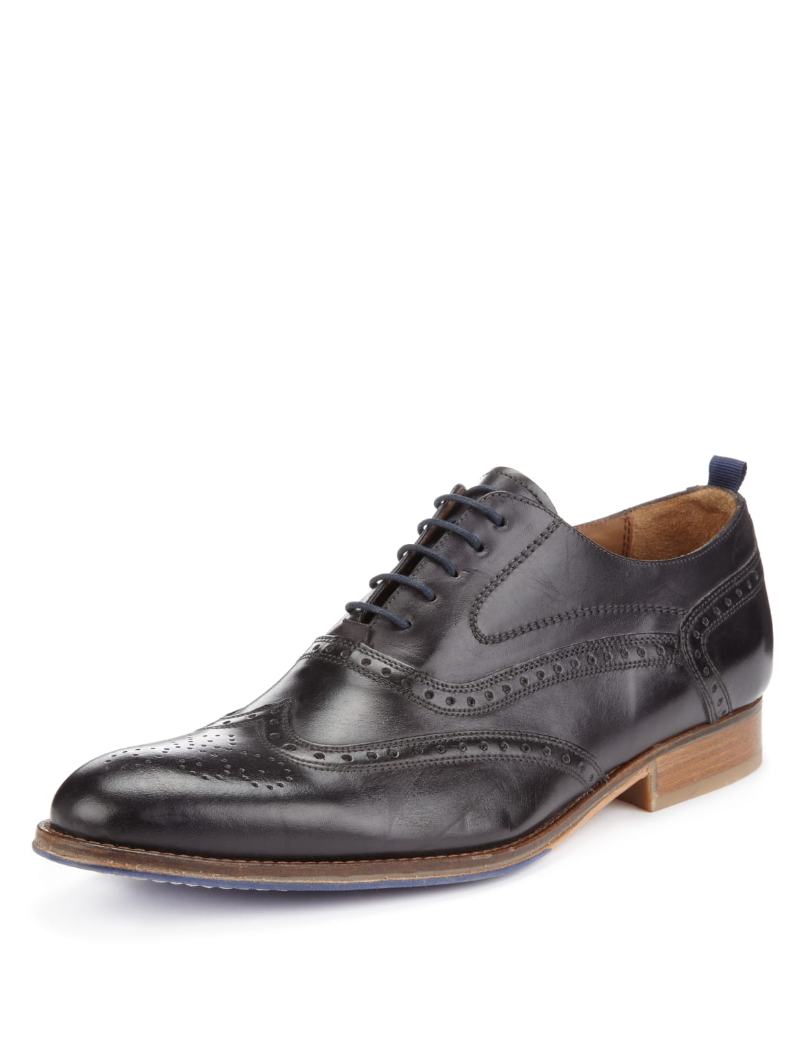 air brogue black leather