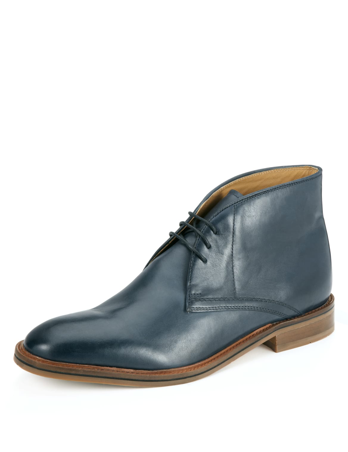 ladies boots navy blue leather