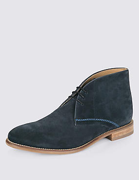 Navy Suede Chukka Boots
