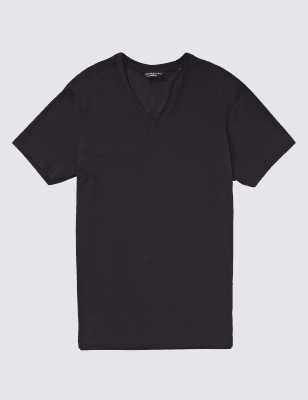 Black Stay Soft V-Neck Vest