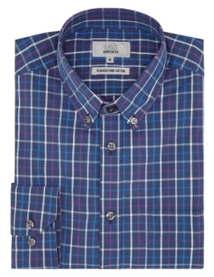 m&s checked shirt