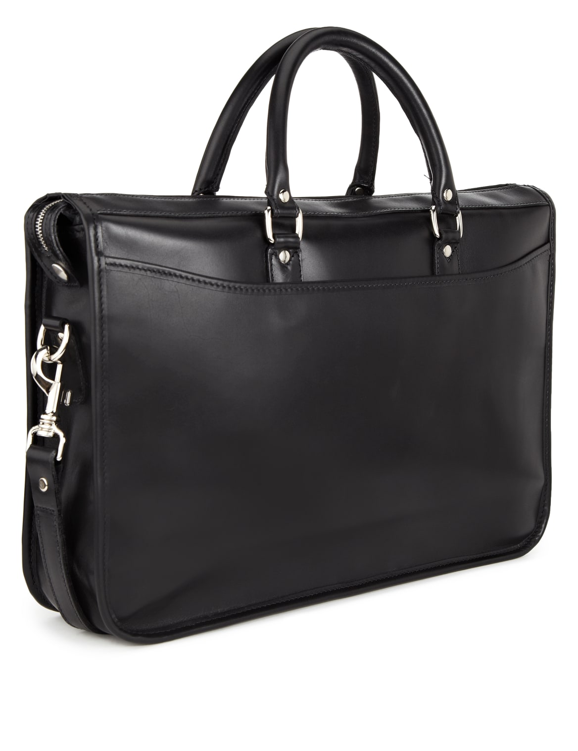Best Of British Leather Panelled Briefcase Black Tanoodle