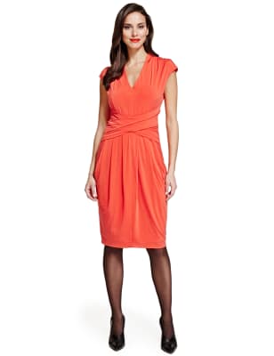 Flame Speziale Pleated Draped Bodycon Dress