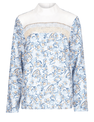 Floral Panelled Blouse