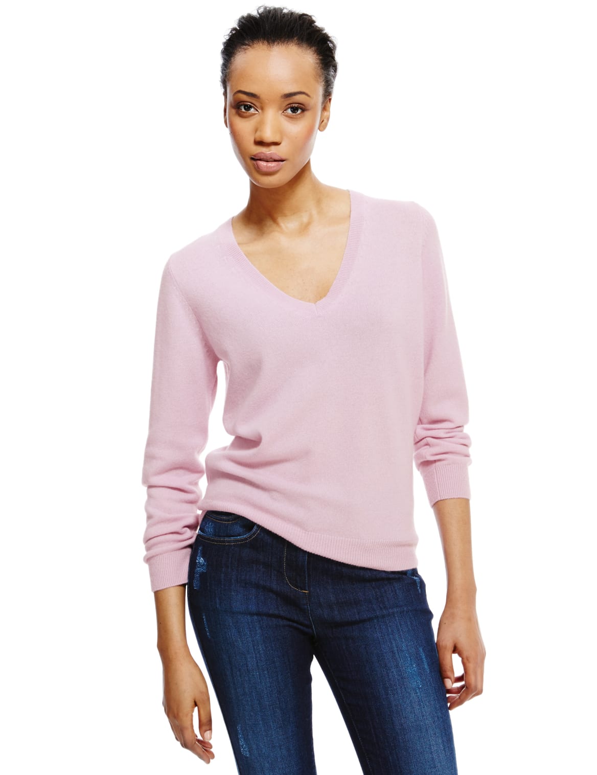 v neck jumper cashmere