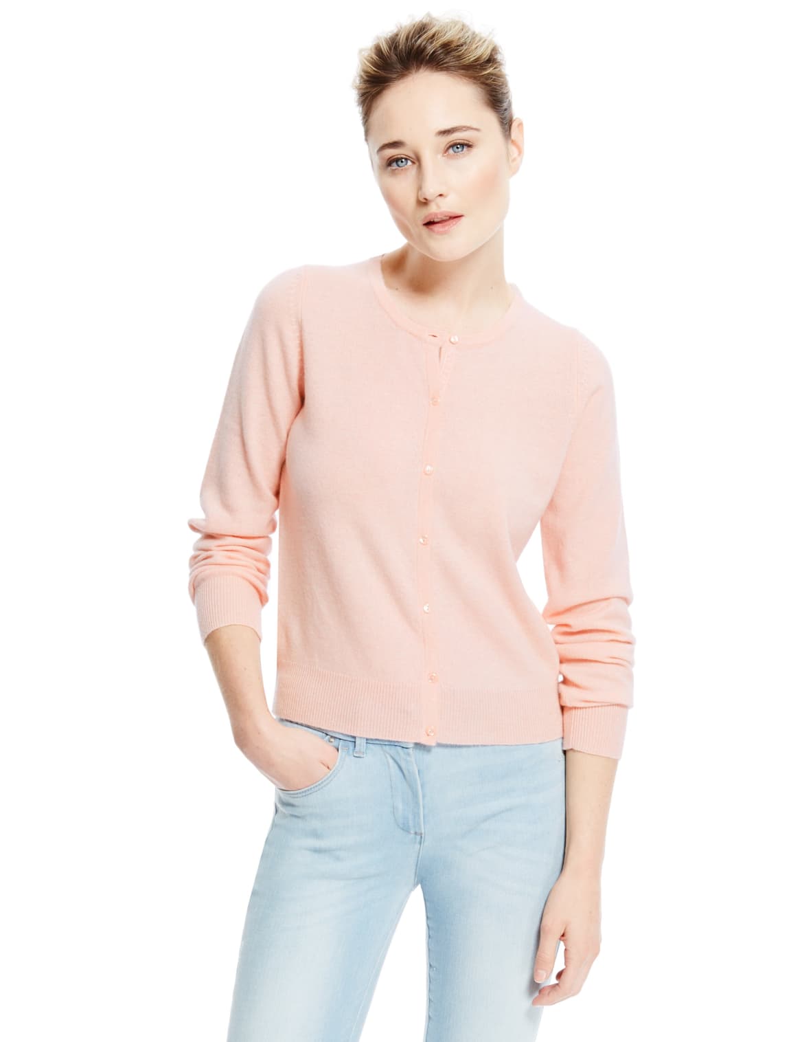Rose Embroidered Button-Up Cardigan main image 0