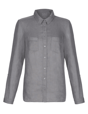 m&s pure linen shirt