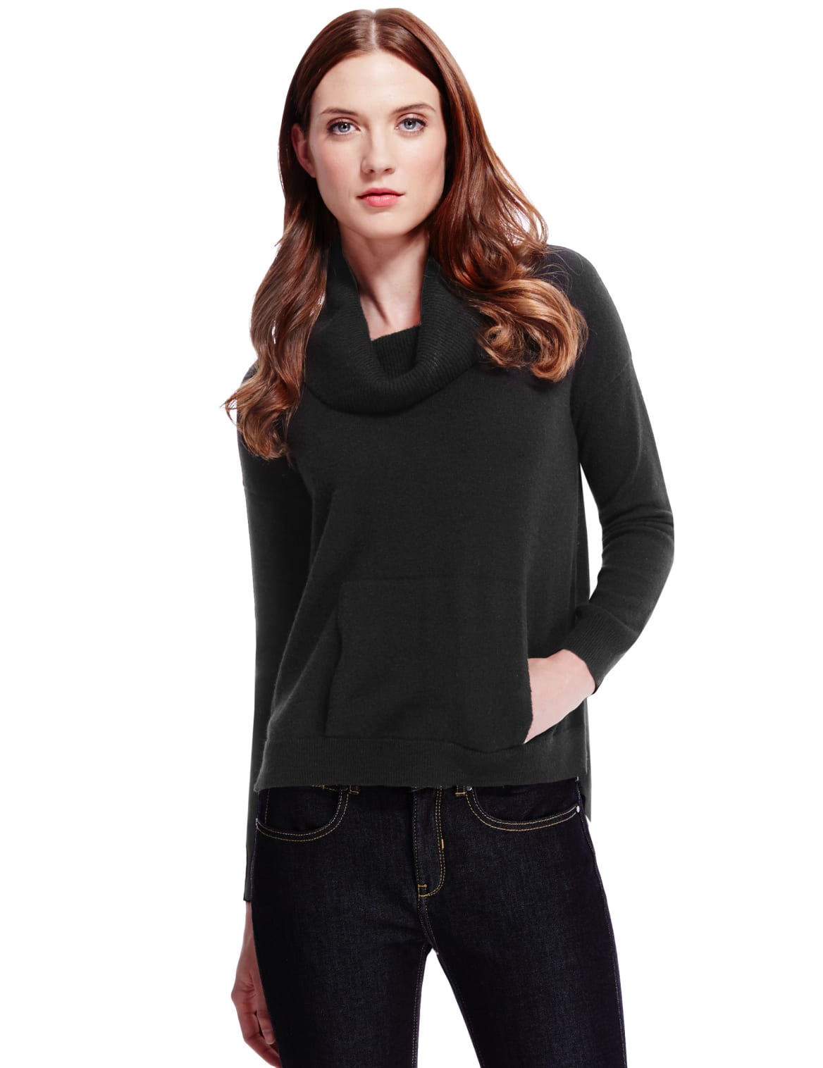 fluffy cowl neck jumper