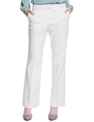 Ivory Flared Leg Trousers