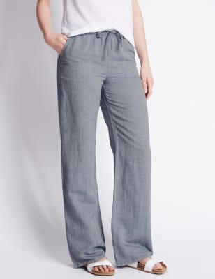 gray linen pants