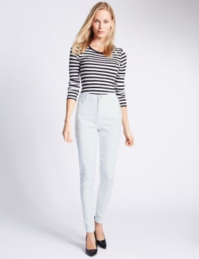 marks and spencer white jeggings