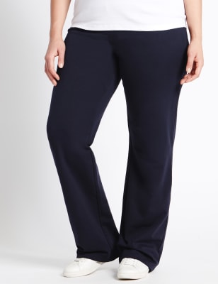 m&s cotton straight leg joggers