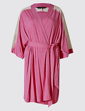 Breast Cancer Now CDC Lace Trim Belted Wrap