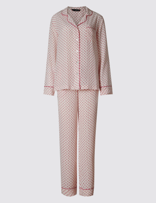 Breast Cancer Now CDC Abstract Print Revere Collar Pyjamas