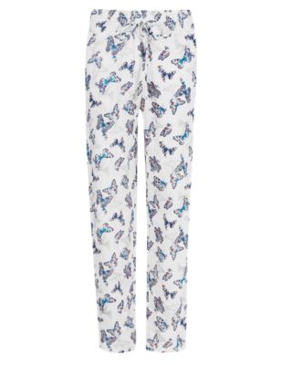 Butterfly Print Straight Leg Pyjama Bottoms