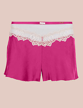 Cerise only: Breast Cancer Now CDC Silk Rich French Knickers