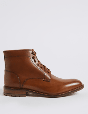 Leather Lace-up Boots