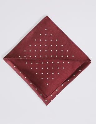 Pure Silk Spotted Pocket Square