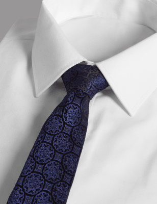 Pure Silk Textured Tie MADE WITH SWAROVSKI&reg; ELEMENTS