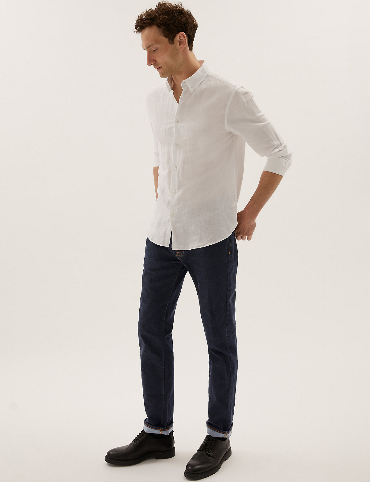 Мужские прямые джинсы Marks & Spencer T178445M: изображение 12
