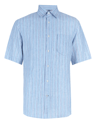 m&s pure linen shirt