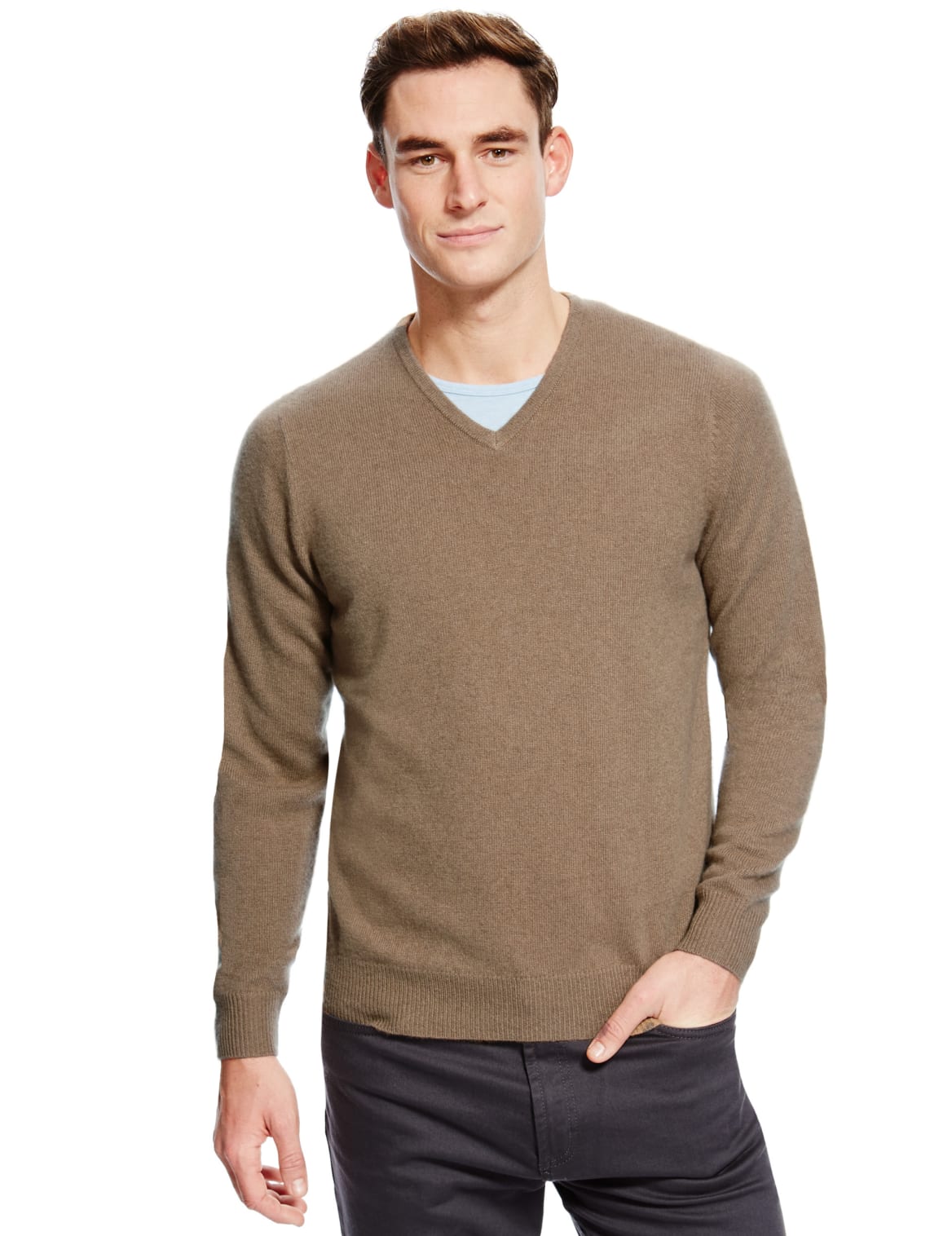 camel cashmere joggers