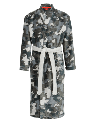 mens camouflage dressing gown