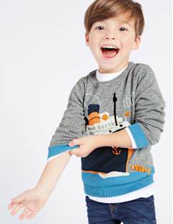 Pure Cotton Ship Jumper (3 Months - 6 Years), MULTI, catlanding