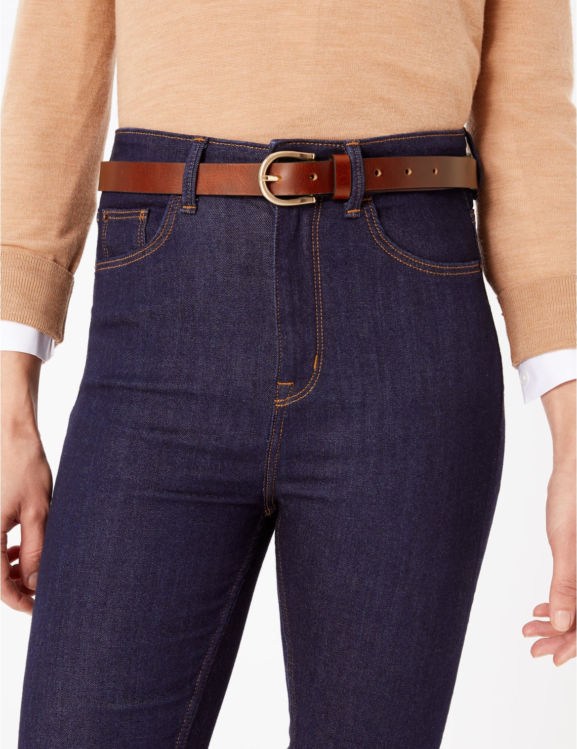 Ceinture en cuir. Fiche produitLargeur:2.4 cm;StyleForme du produit:Ceinture