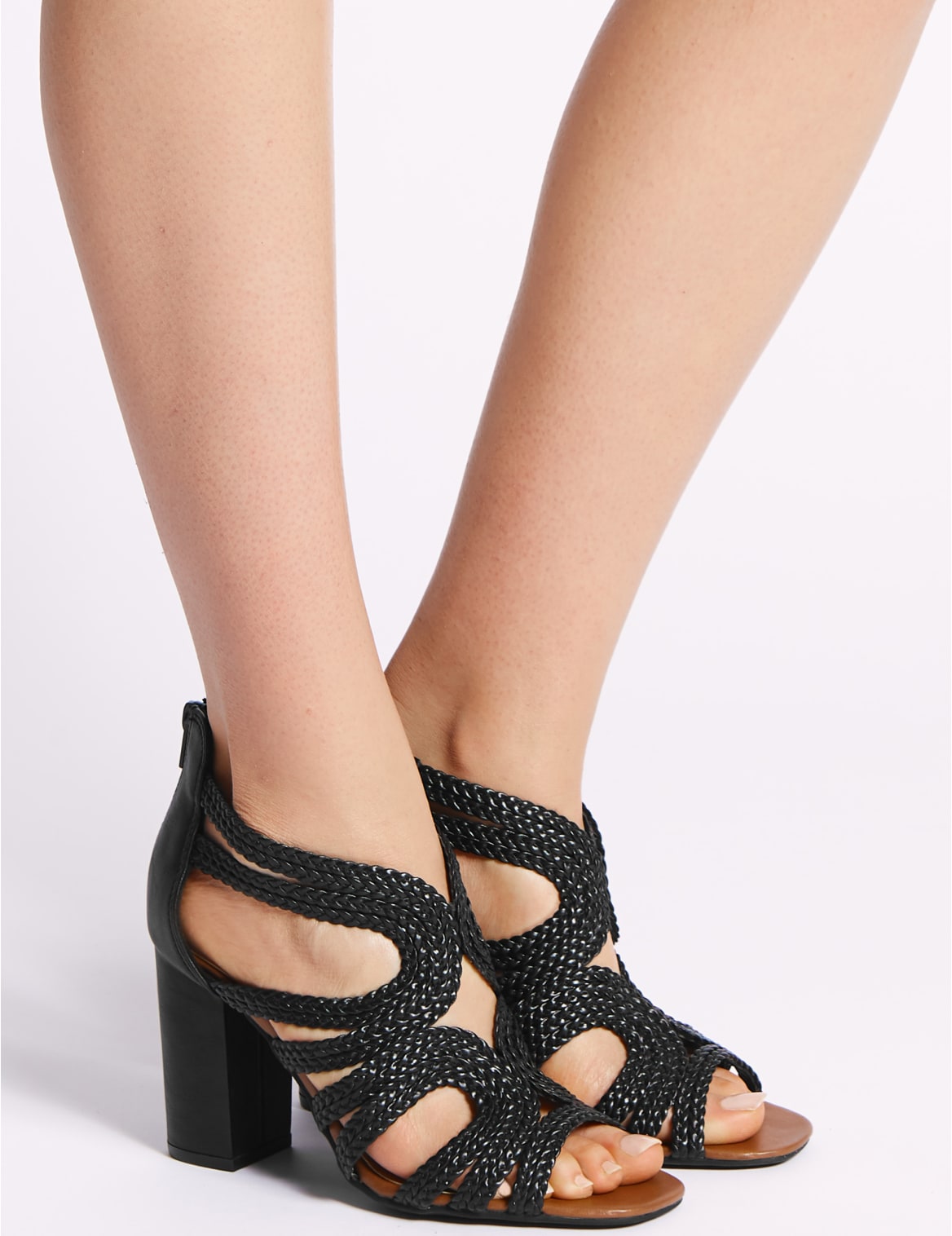 Marks & Spencer Block Heel Sandals - Black - 5.5