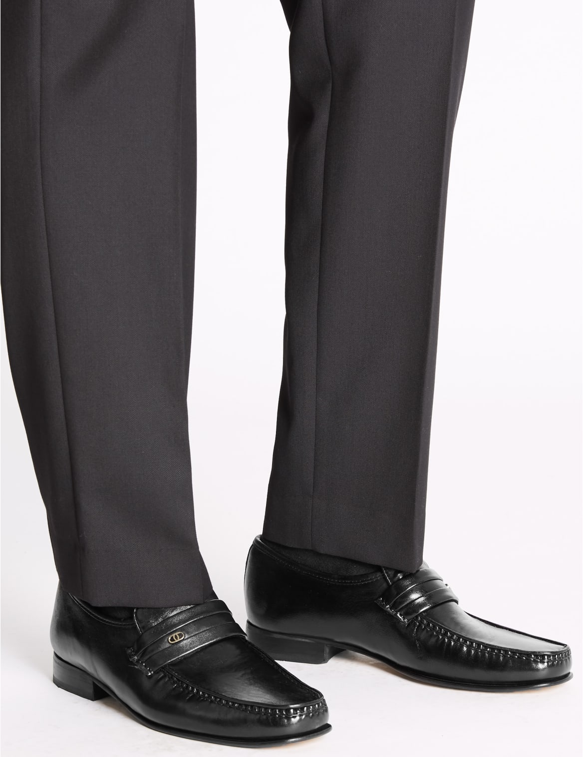 Marks & Spencer Leather Trim Loafers - Black - 7