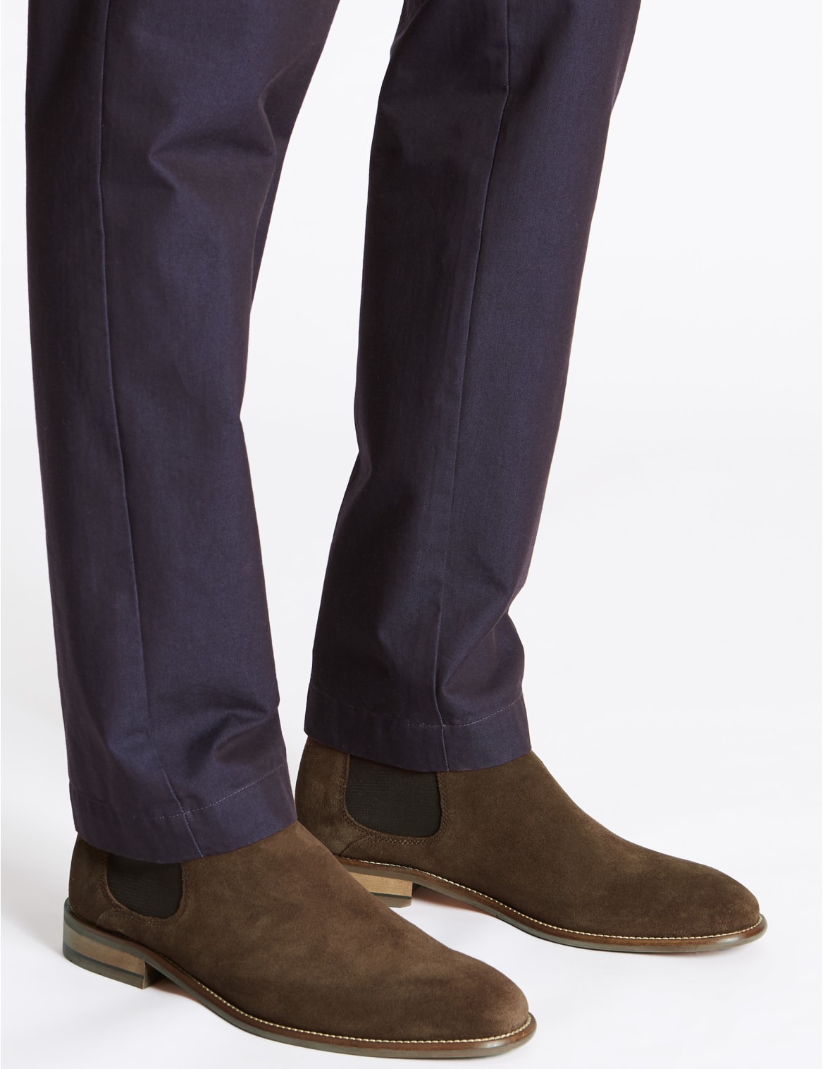 Marks & Spencer Suede Chelsea Boots - Brown - 6