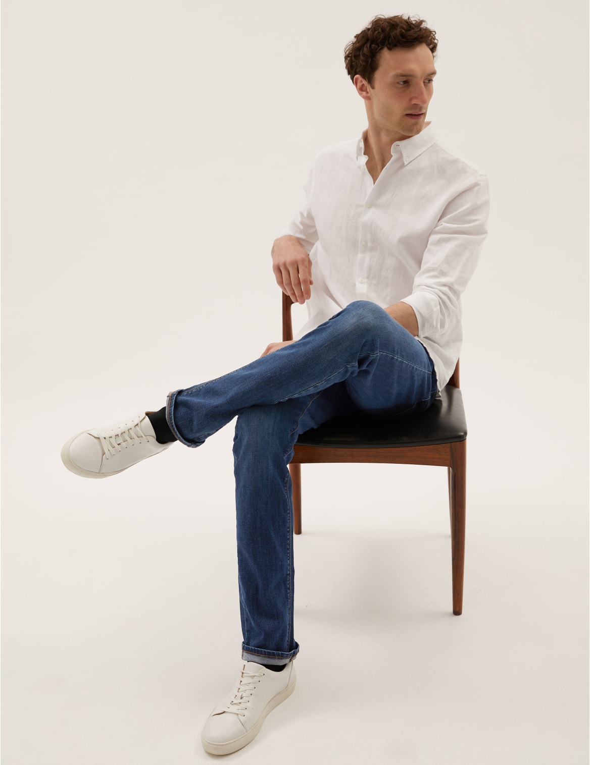 Jean extensible coupe fuselée