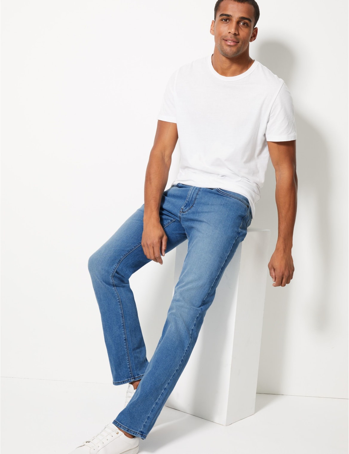 Jean extensible coupe droite