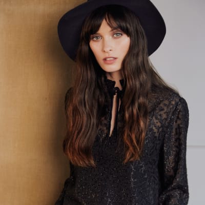marks and spencer black blouse