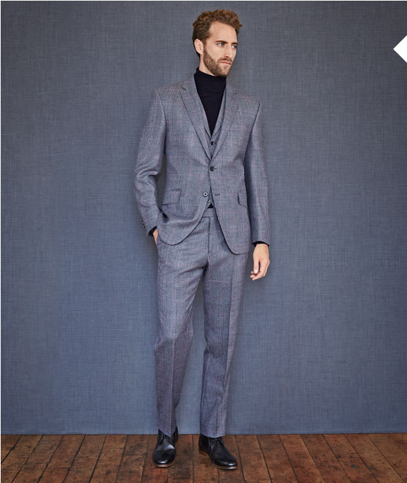 Suit with roll on sale neck