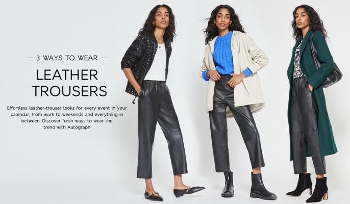 Leather trouser outfits for every 