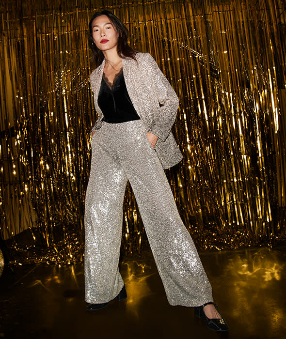 The 18 best metallic trousers to shop this party season