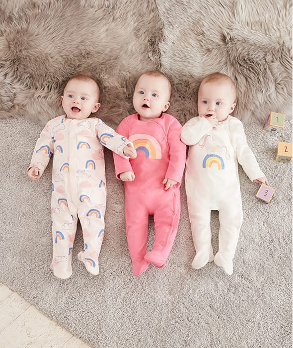 Triplet baby sale clothes