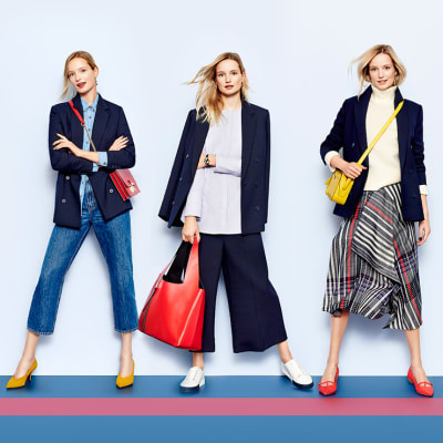 womens navy blazer outfit