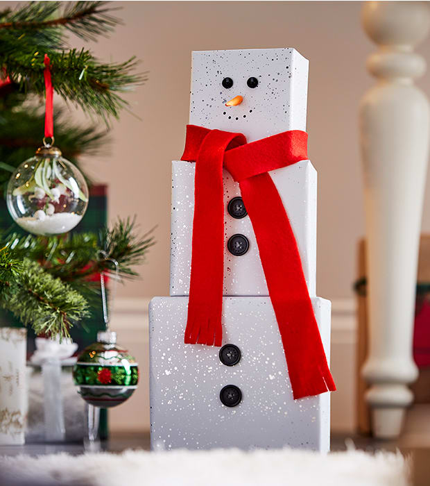 Image result for stacked snowman wrapping