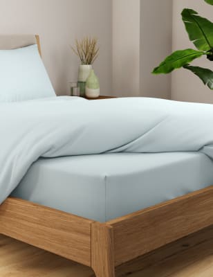 Cotton Rich Percale Deep Fitted Sheet