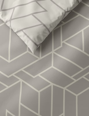 Cotton Blend Geometric Bedding Set
