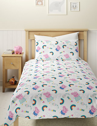 Cotton Blend Light Up Rainbow Bedding, Rainbow Duvet Cover Twin Bed Size Chart